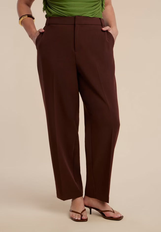 ELOQUII The 365 Straight Leg Pant - Chicory Coffee