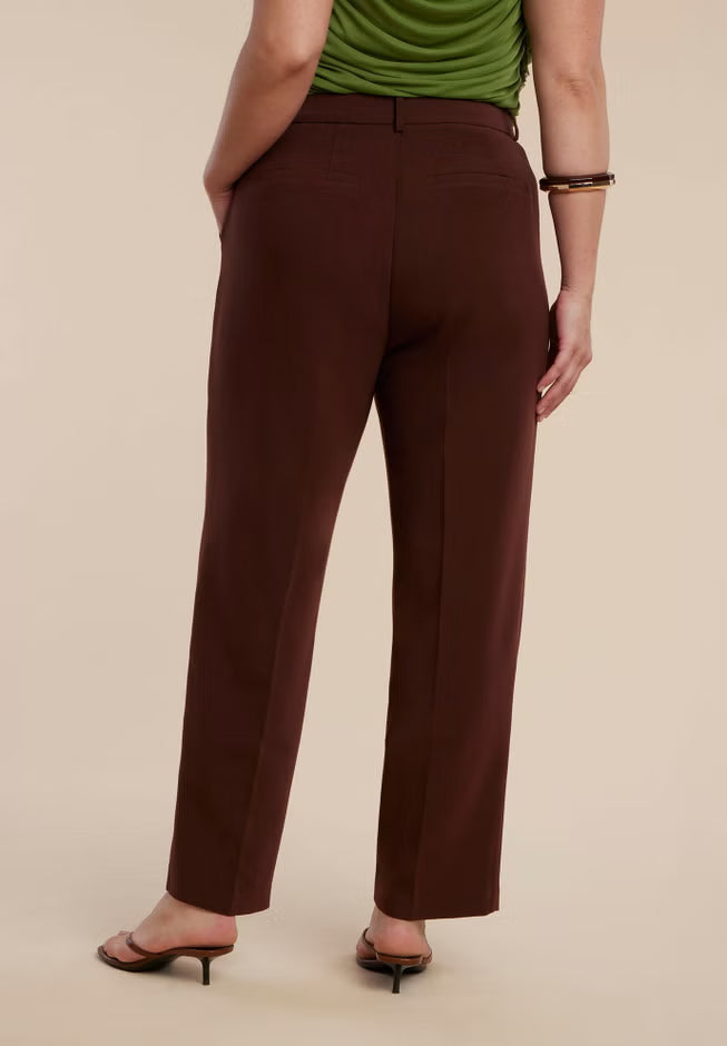 ELOQUII The 365 Straight Leg Pant - Chicory Coffee