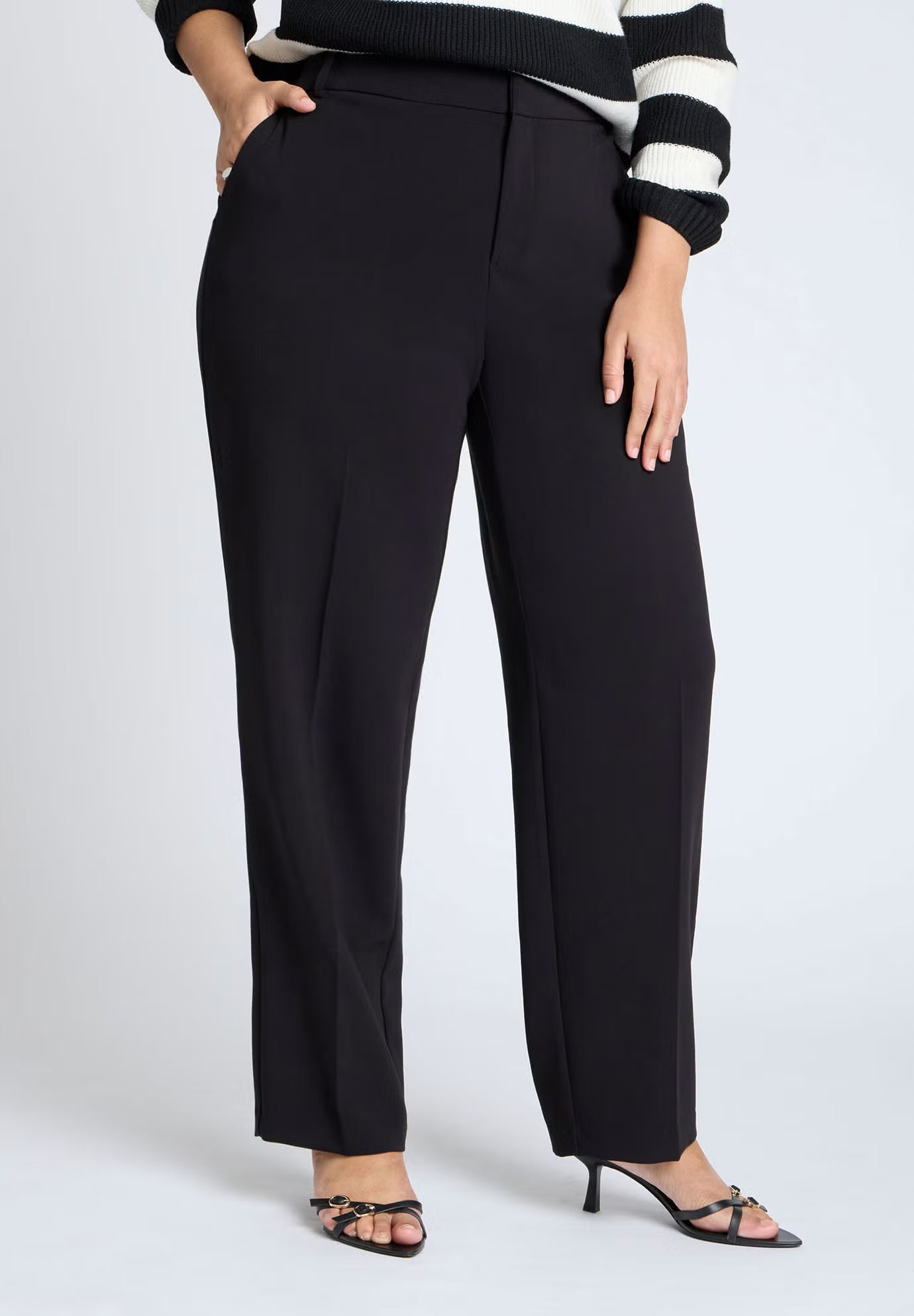 ELOQUII The 365 Straight Leg Pant - Black Onyx