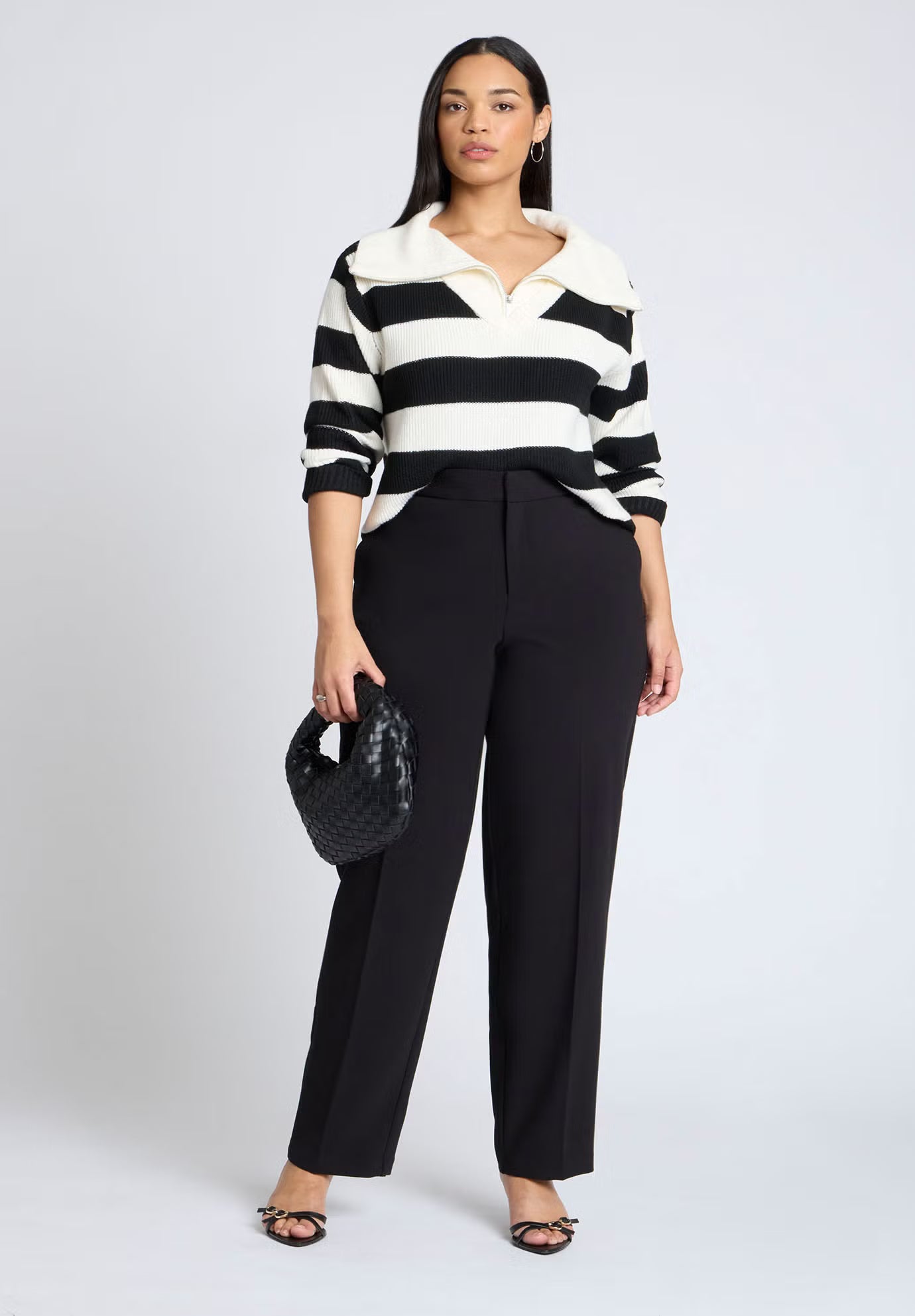 ELOQUII The 365 Straight Leg Pant - Black Onyx