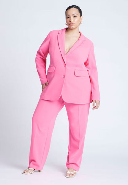 ELOQUII The 365 Straight Leg Pant - Pink Cosmos