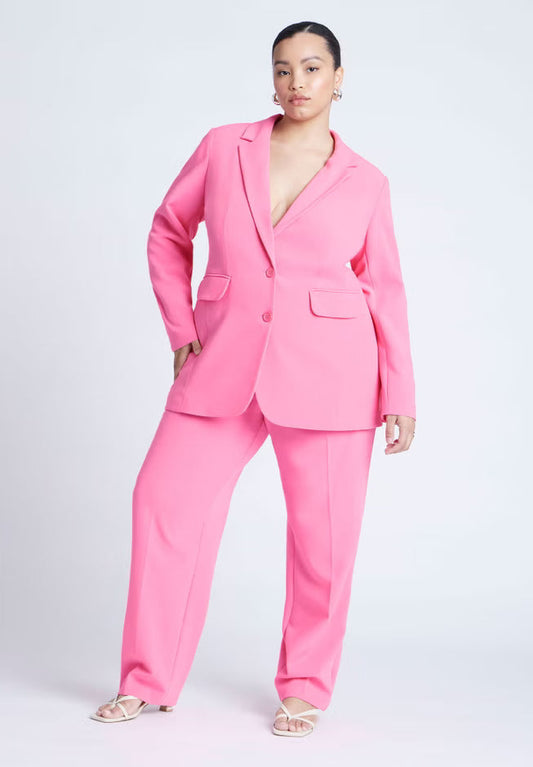 ELOQUII The 365 Straight Leg Pant - Pink Cosmos