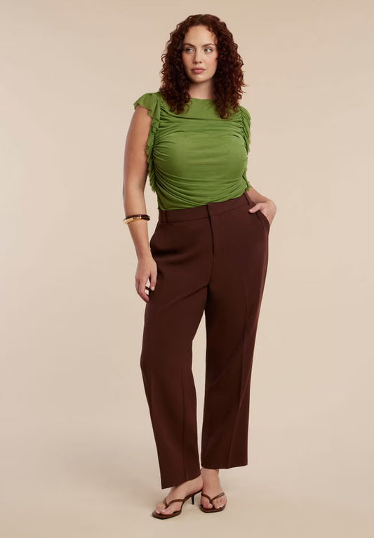 ELOQUII The 365 Straight Leg Pant - Chicory Coffee