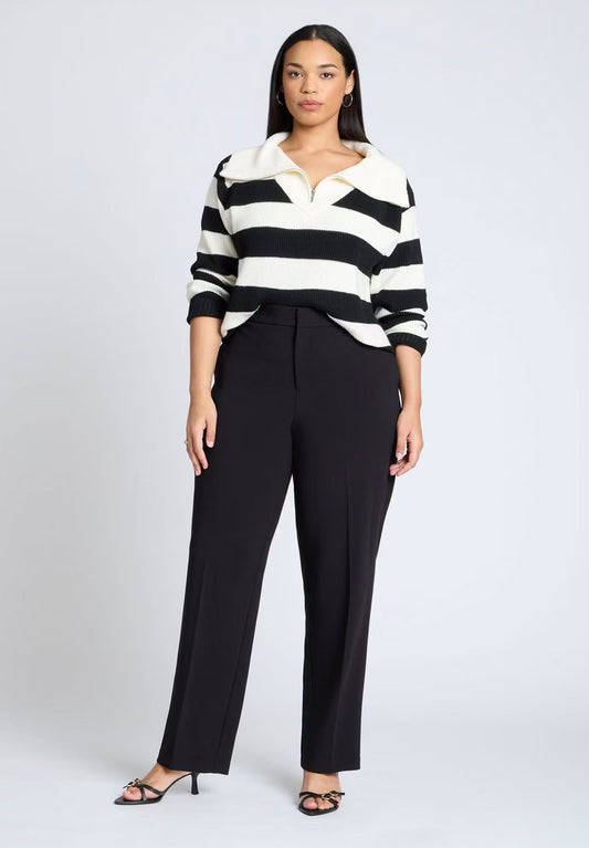 ELOQUII The 365 Straight Leg Pant - Black Onyx