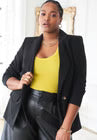 ELOQUII Long Relaxed Blazer - Totally Black