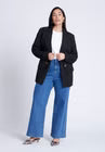 ELOQUII Long Relaxed Blazer - Totally Black
