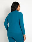 ELOQUII The Ultimate Stretch One Button Blazer - Moroccan Blue