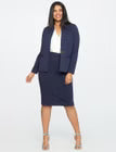 ELOQUII The Ultimate Stretch One Button Blazer - Maritime Blue