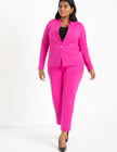 ELOQUII The Ultimate Stretch One Button Blazer - Berry