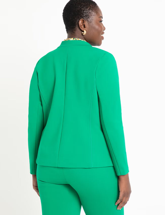 ELOQUII The Ultimate Stretch One Button Blazer - Vivid Emerald