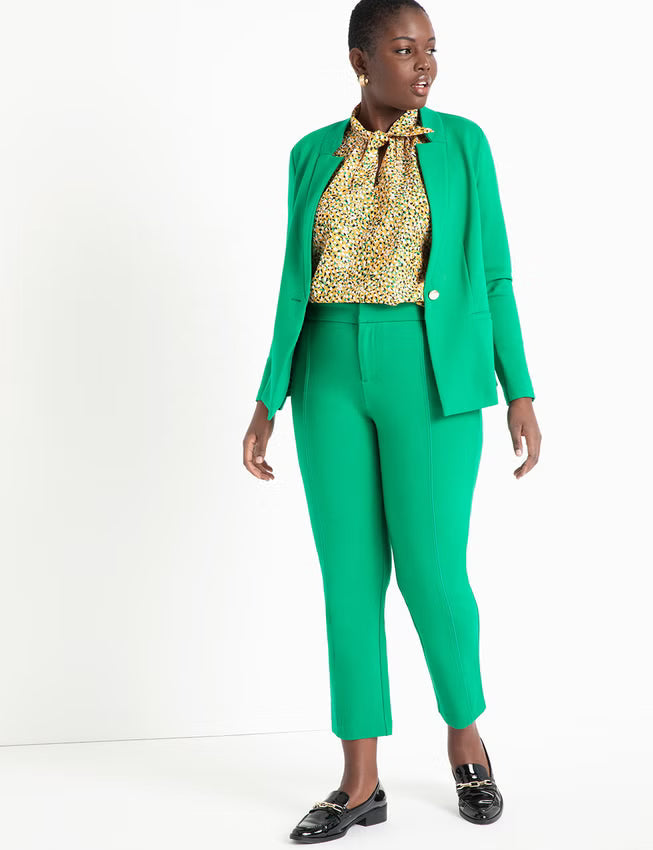 ELOQUII The Ultimate Stretch One Button Blazer - Vivid Emerald