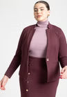 ELOQUII The Ultimate Stretch One Button Blazer - Vineyard Wine