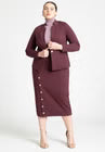 ELOQUII The Ultimate Stretch One Button Blazer - Vineyard Wine