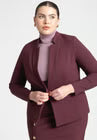 ELOQUII The Ultimate Stretch One Button Blazer - Vineyard Wine