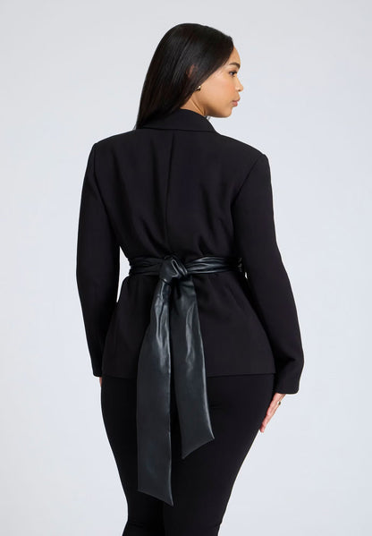 ELOQUII Wrap Blazer - Black Onyx