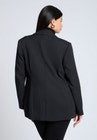 ELOQUII The Fluid Crepe Longline Blazer - Black Onyx