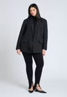 ELOQUII The Fluid Crepe Longline Blazer - Black Onyx