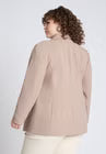 ELOQUII The Fluid Crepe Longline Blazer - Mocha Meringue