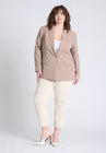 ELOQUII The Fluid Crepe Longline Blazer - Mocha Meringue
