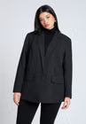 ELOQUII The Fluid Crepe Longline Blazer - Black Onyx