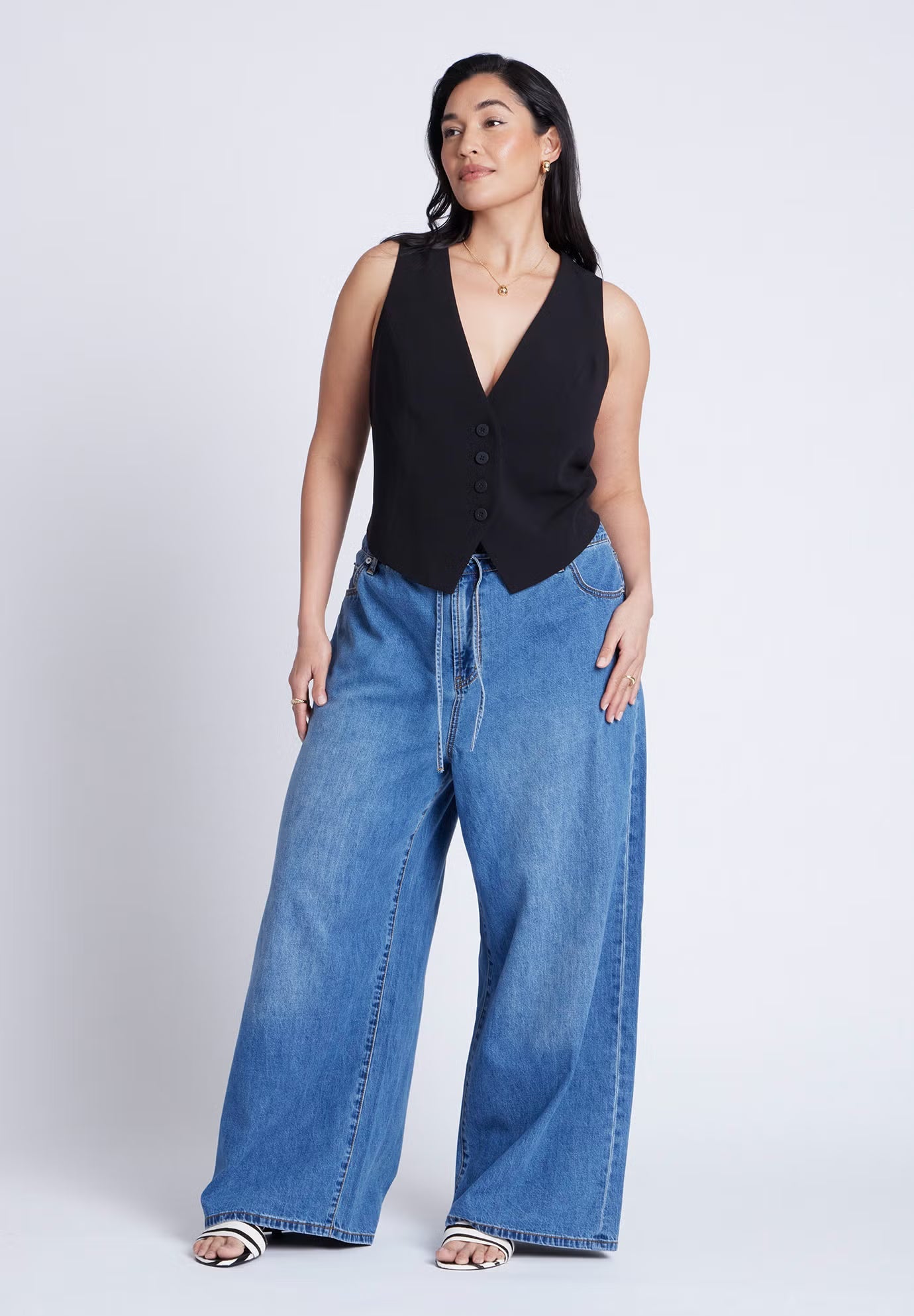 ELOQUII The 365 Vest - Black Onyx