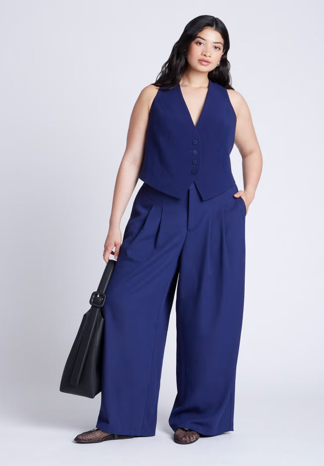 ELOQUII The 365 Vest - Evening Blue