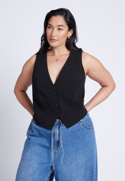 ELOQUII The 365 Vest - Black Onyx