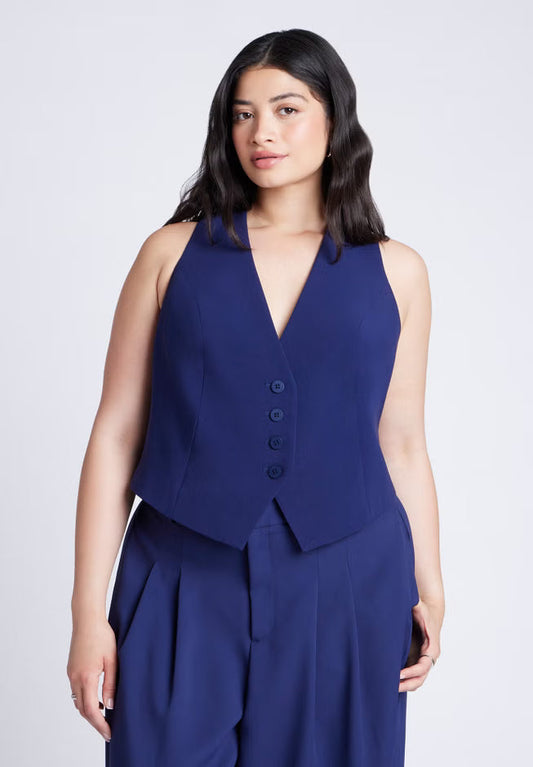 ELOQUII The 365 Vest - Evening Blue