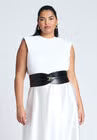 ELOQUII V Shape Wide Waist Belt