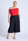 ELOQUII Asym Twist Sleeve Top - High Risk Red