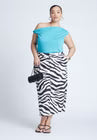 ELOQUII Asym Twist Sleeve Top - Blue Curacao