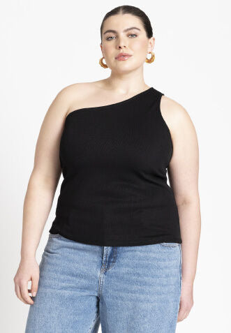 ELOQUII Women's Asym Tank