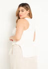 ELOQUII Scooped Hem Tank Top - Jet Stream