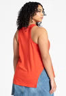ELOQUII Scooped Hem Tank Top - Orange