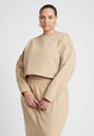 ELOQUII Women's Oversized Cropped Sweater