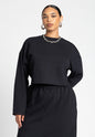 ELOQUII Women's Oversized Cropped Sweater