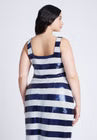 ELOQUII Sequin Striped Crop Top
