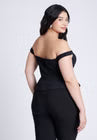ELOQUII Off The Shoulder Peplum Top