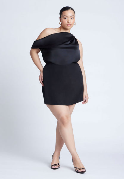 ELOQUII Twisted Satin Top - Black Onyx
