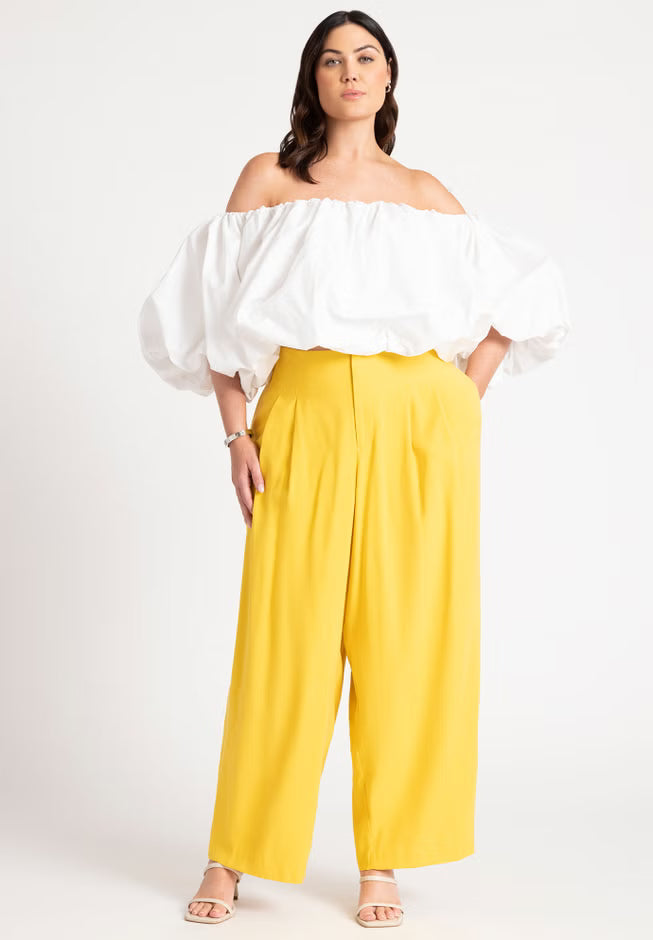 ELOQUII Bubble Top - Powder White