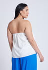 ELOQUII Embroidered Column Top - Jet Stream