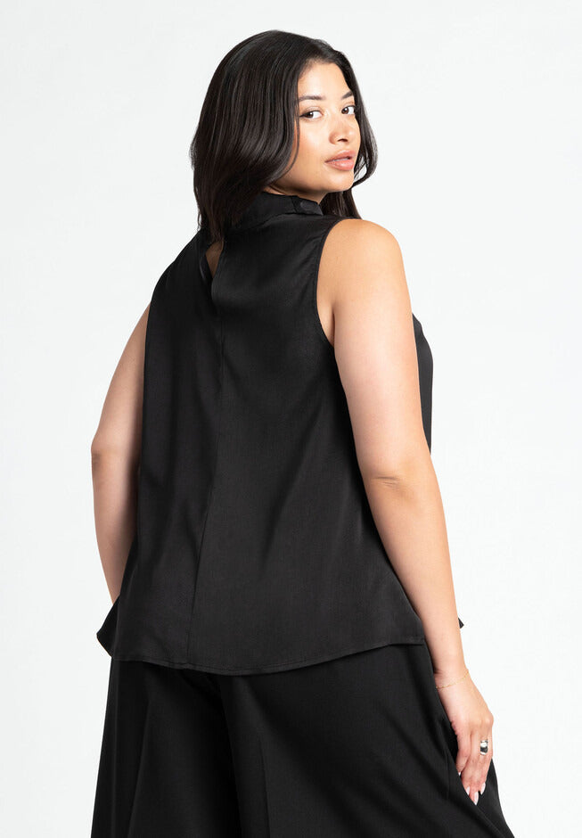 ELOQUII Women's Asym Draped Top
