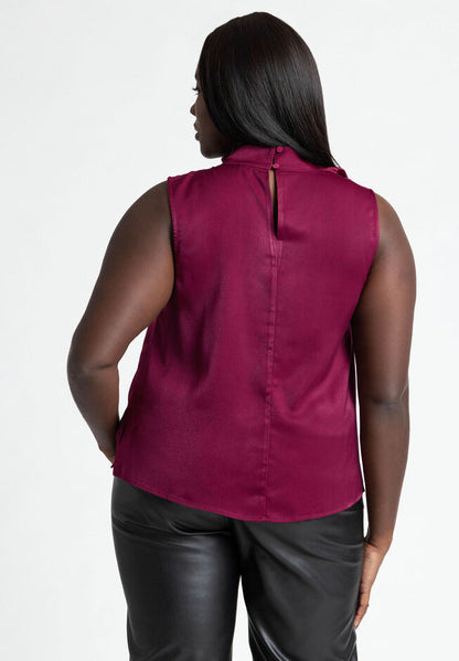 ELOQUII Women's Asym Draped Top