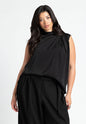 ELOQUII Women's Asym Draped Top