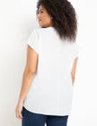 ELOQUII Notch Collar Blouse - Soft White