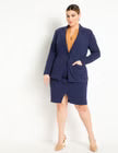 ELOQUII Notch Collar Blouse - Biscuit