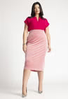 ELOQUII Notch Collar Blouse - Fuchsia