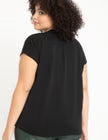 ELOQUII Notch Collar Blouse - Black
