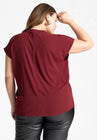 ELOQUII Notch Collar Blouse - Zinfandel