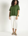ELOQUII Pleated Hem Top - Forest Elf